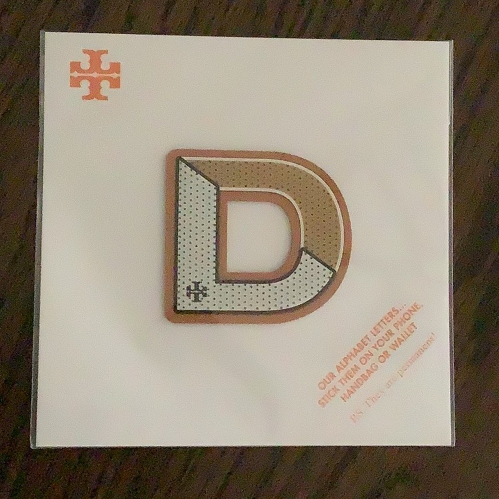 Tory Burch D Patch in Tan and White